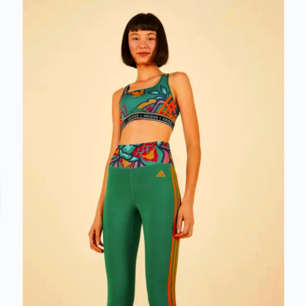 Adidas x Farm Rio Green Sports Bra